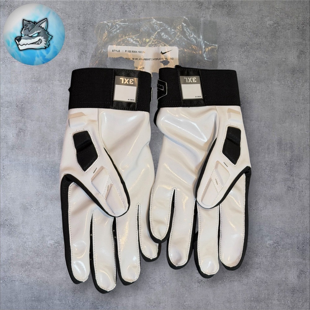 Nike PROMO SM Hyperbeast 2.0 Hydroplus Football Gloves FJ8414-102 Men's Size 4XL - Picture 2 of 4